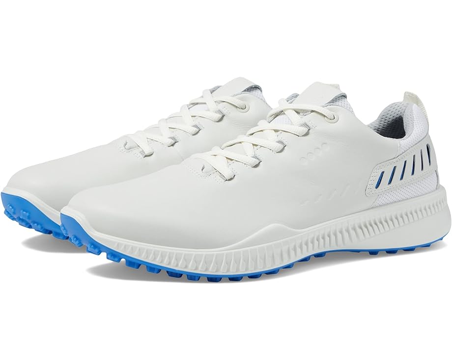 Кроссовки ECCO Golf S-Hybrid Hydromax Golf Shoes, цвет White/White/Blue Cow Leather