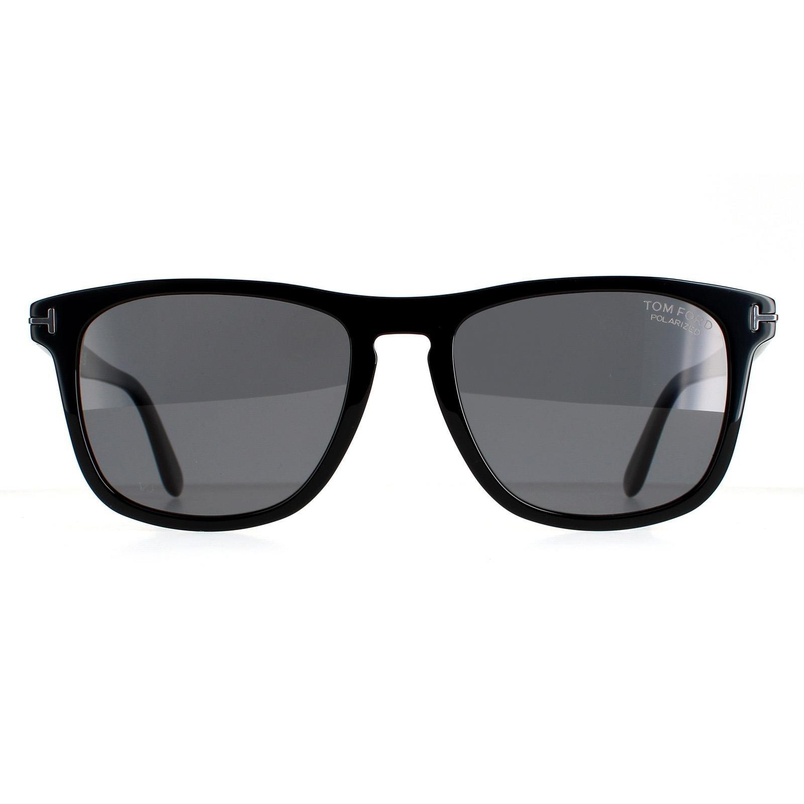 Прямоугольные черные серые поляризованные солнцезащитные очки Gerard FT0930-N Tom Ford, черный фотографии