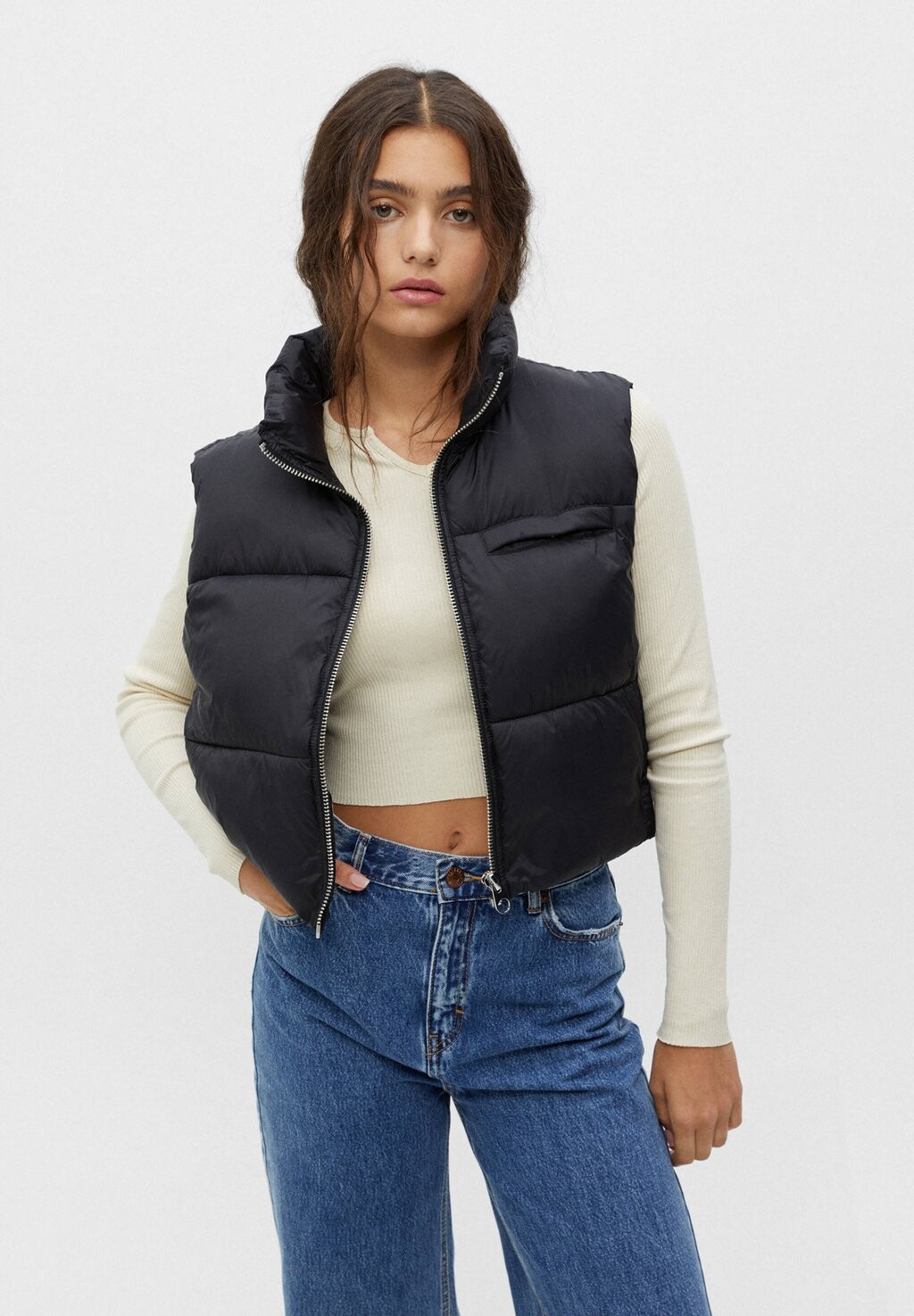

Жилет PULL&BEAR, черный