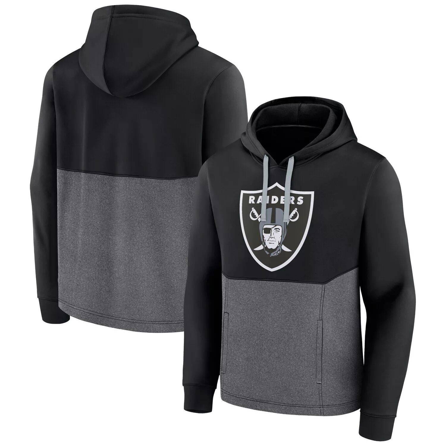 

Мужской черный пуловер с капюшоном Fanatics с логотипом Las Vegas Raiders Winter Camp