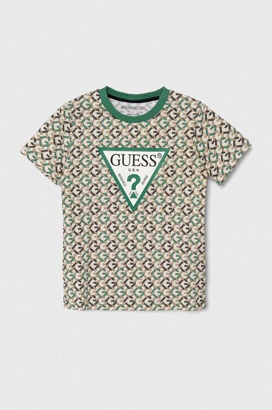 

Хлопковая футболка для детей Guess, зеленый