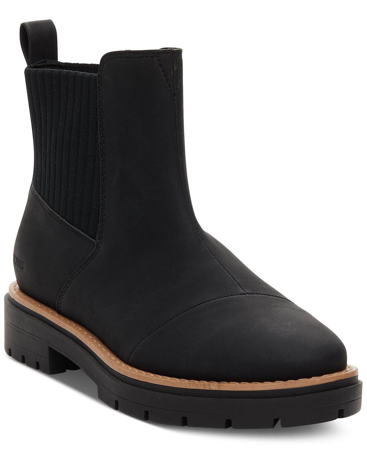 

Женские ботильоны челси без шнурков с подошвой Cort Lug TOMS, черный