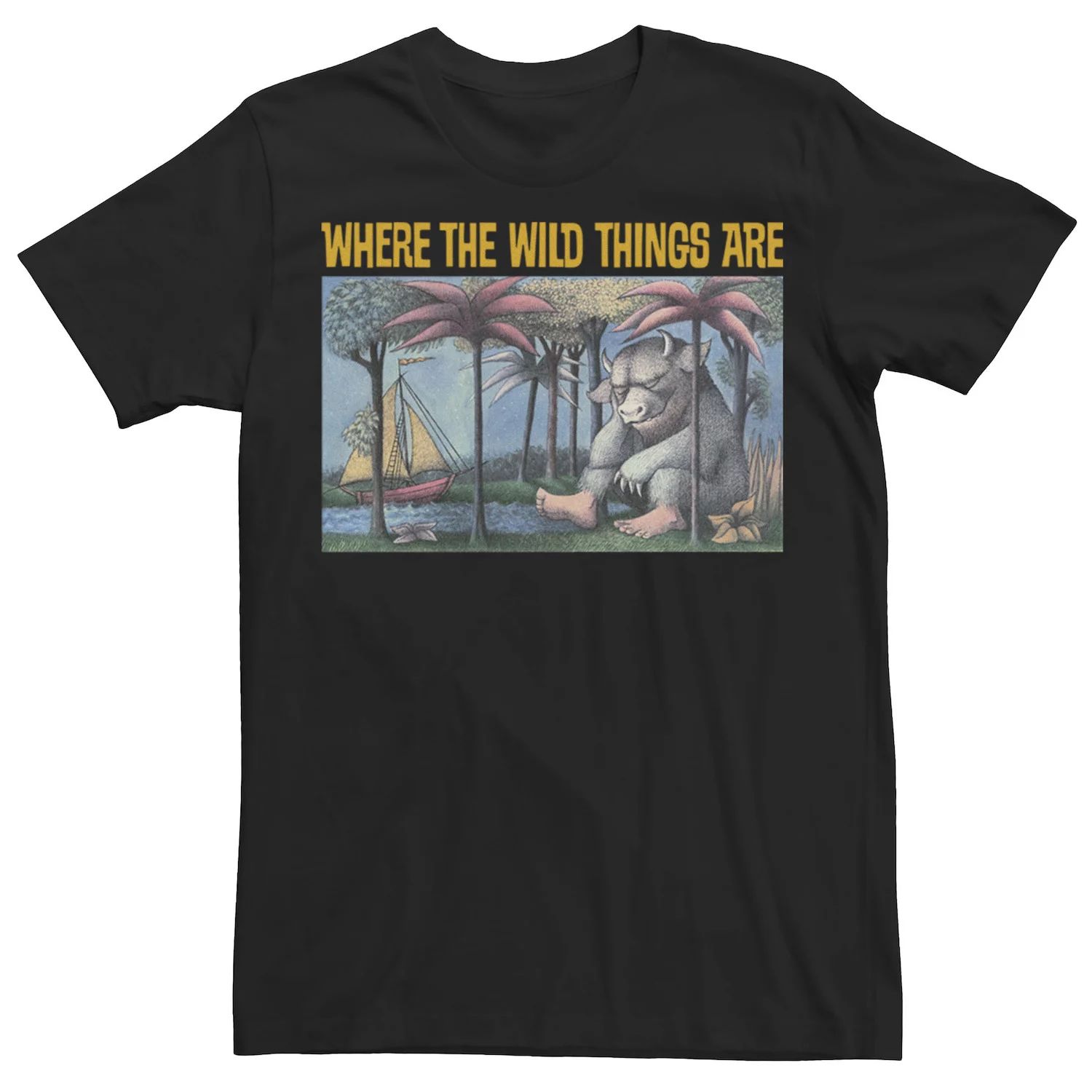 Мужская футболка с обложкой книги «Where The Wild Things Are» Licensed Character