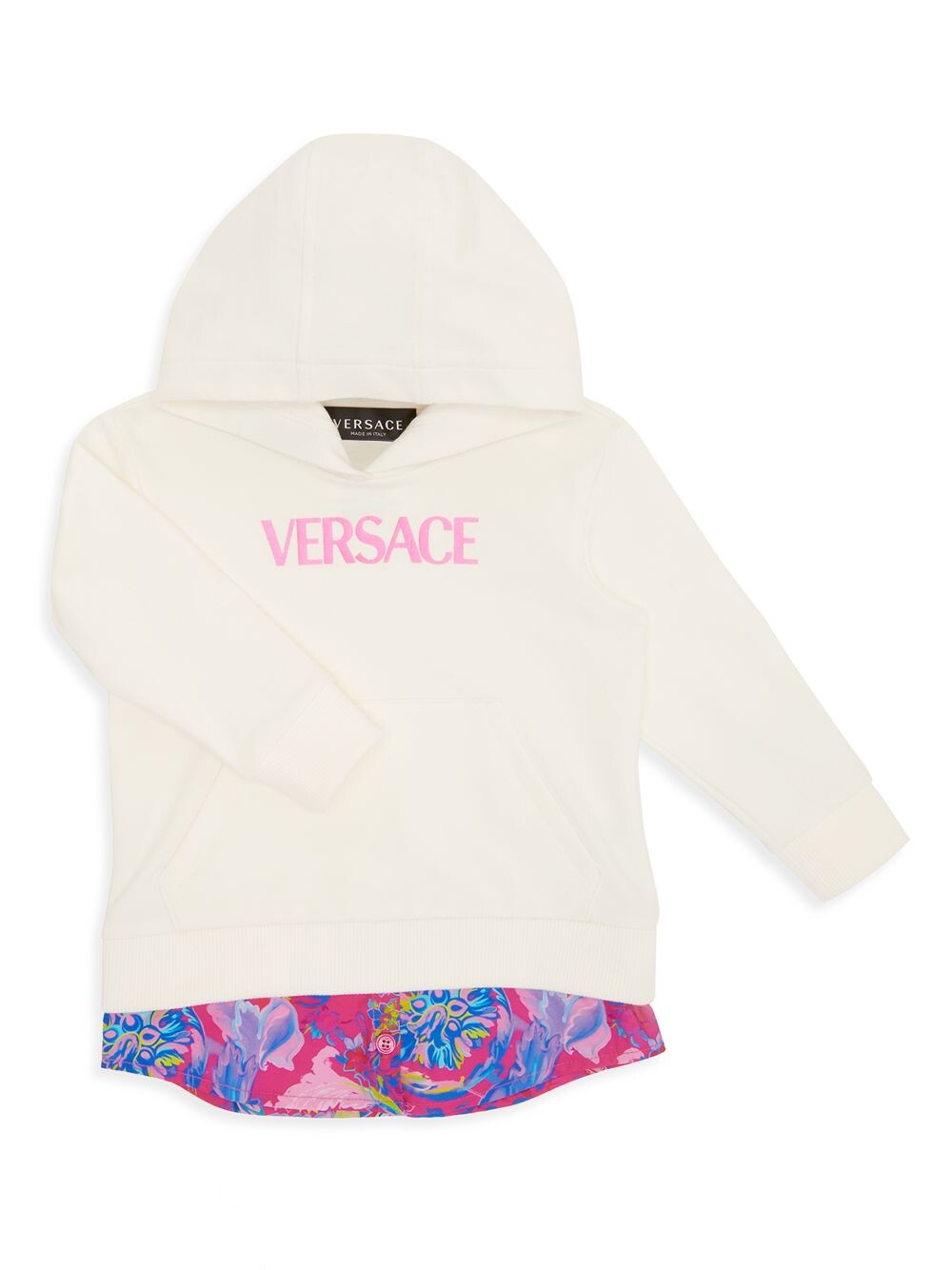 

Платье-калейдоскоп Felpa + Popeline для девочки Versace, белый
