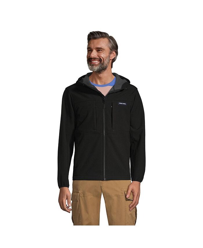 

Мужская куртка Softshell из эластичного флиса Lands' End, черный