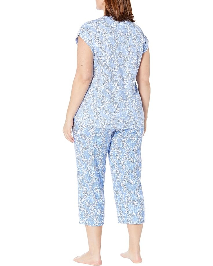Пижамный комплект Karen Neuburger Spring Dreamer Short Sleeve Capris PJ Set, цвет Leafy Dot