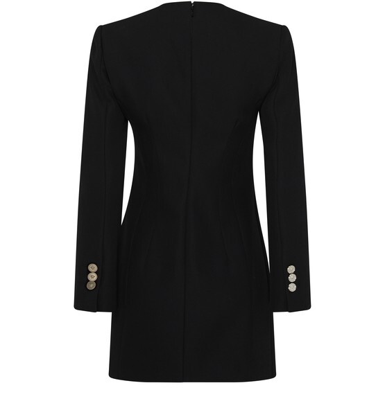 

Платье с подплечниками Versace, черный