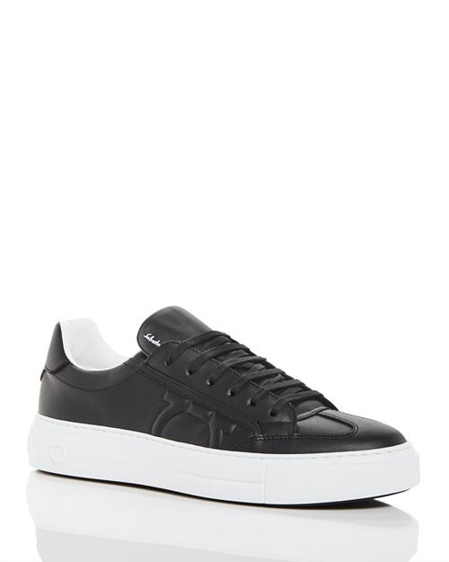 

Мужские кожаные кроссовки Salvatore Borg Gancini Ferragamo, цвет Black