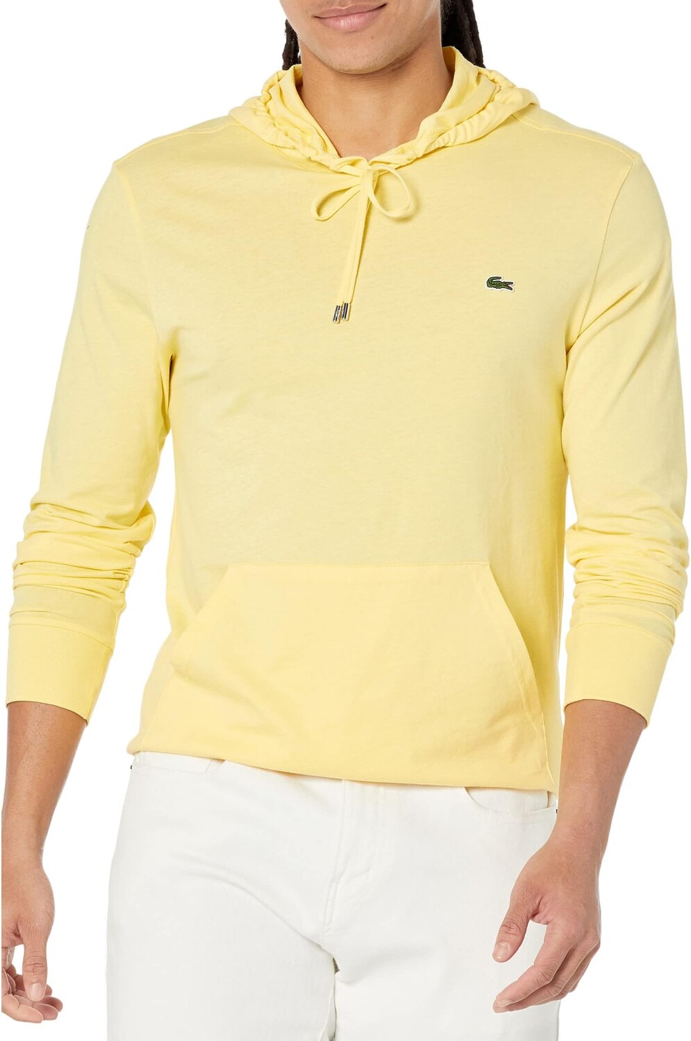 

Худи Lacoste Long Sleeve Hoodie Jersey T-Shirt w/ Central Pocket, желтый