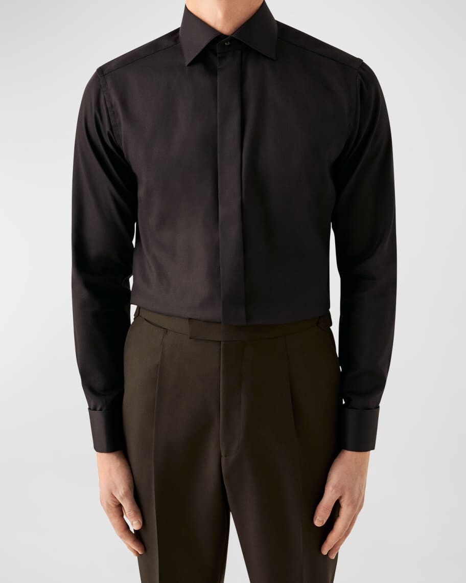 

Мужская классическая рубашка Slim Fit Dobby Eton