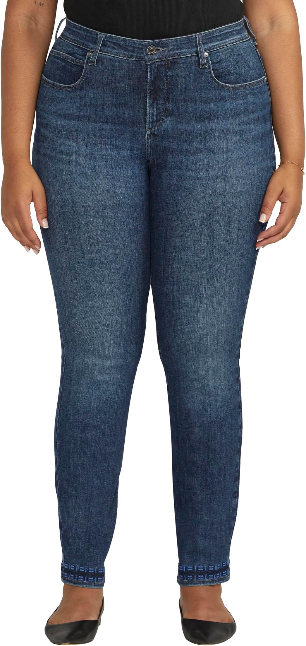 Джинсы Plus Size Ruby Mid-Rise Straight Leg Jeans Jag Jeans, цвет Night Owl