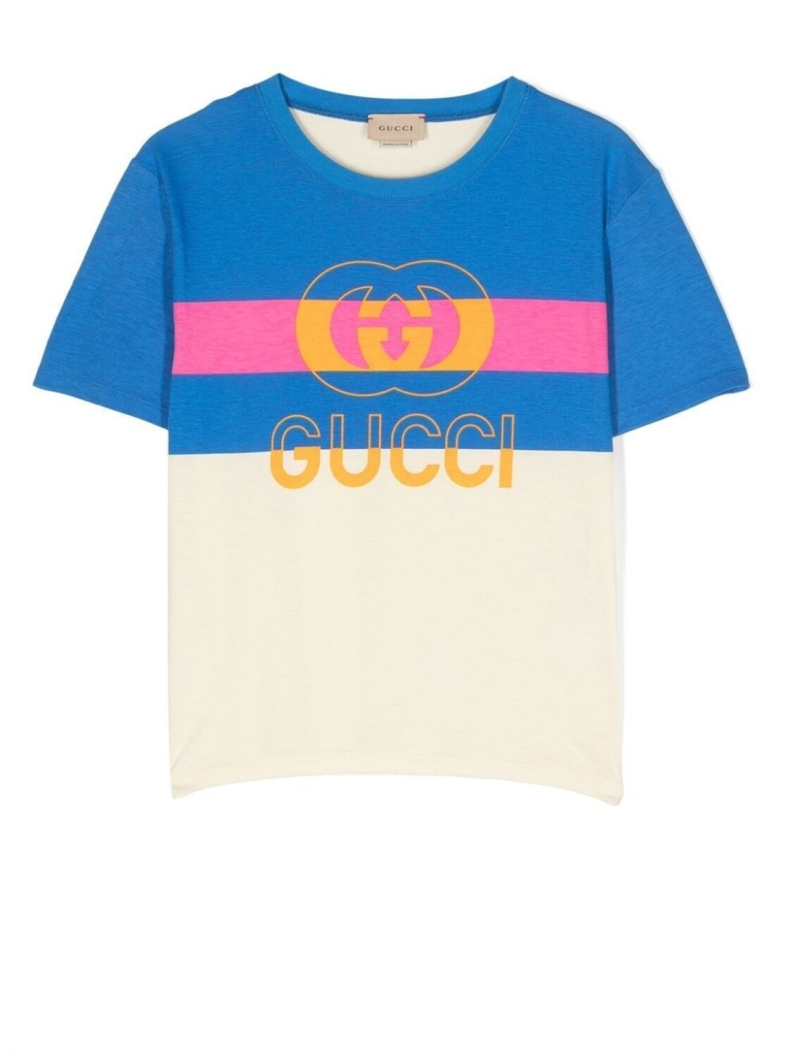 

Gucci Kids футболка с отделкой Web, нейтральный цвет