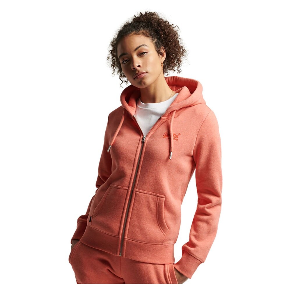 

Толстовка Superdry Vintage Logo Emb Full Zip, оранжевый