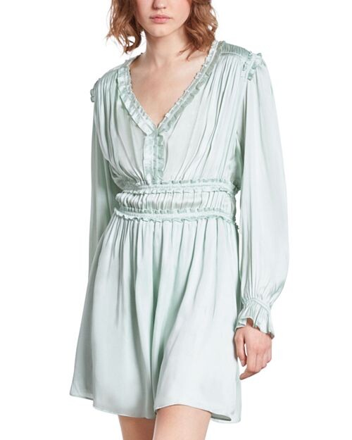 

Платье с длинными рукавами и оборками The Kooples, цвет Blue