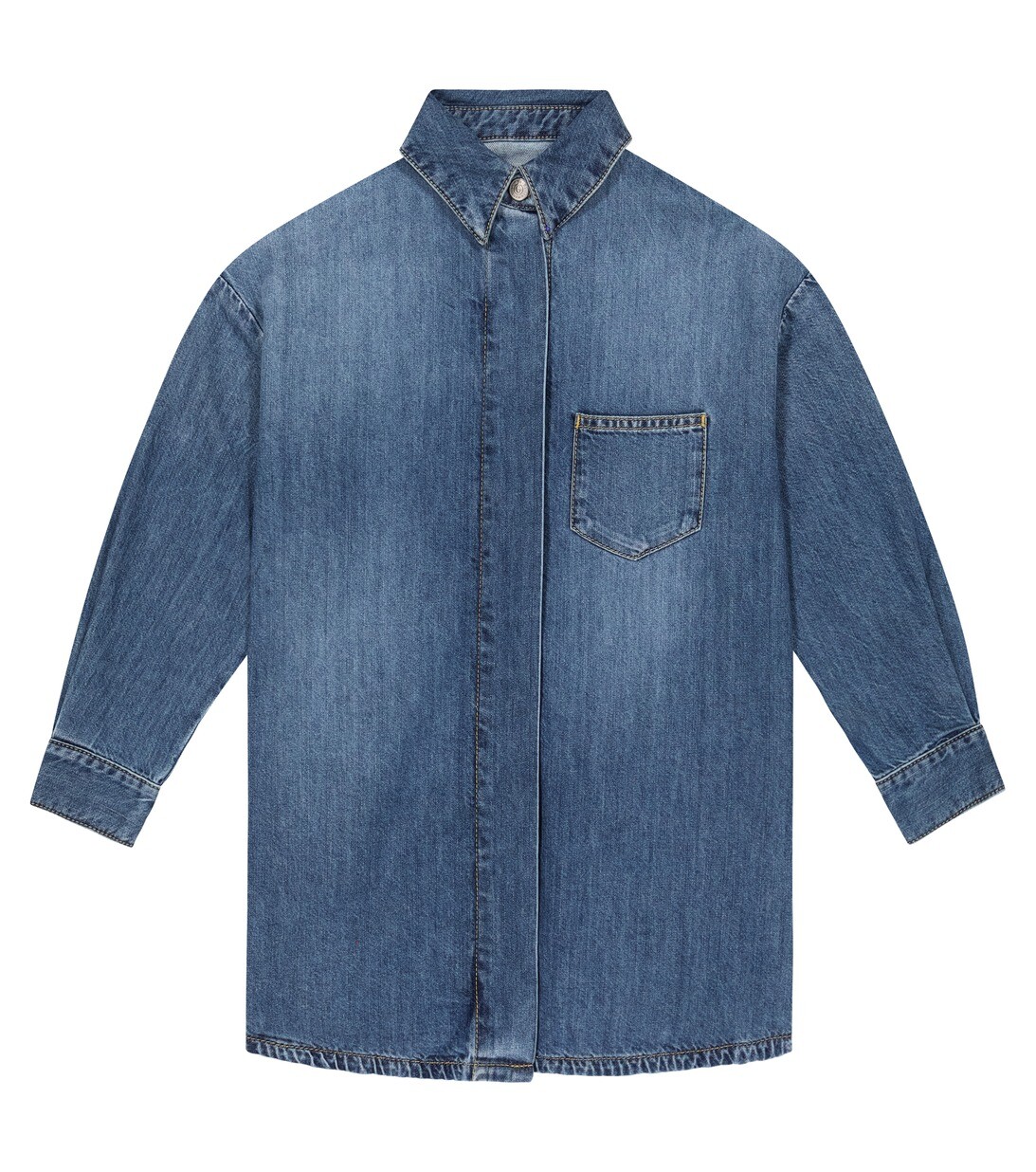 

Джинсовое платье-рубашка MM6 Maison Margiela, синий