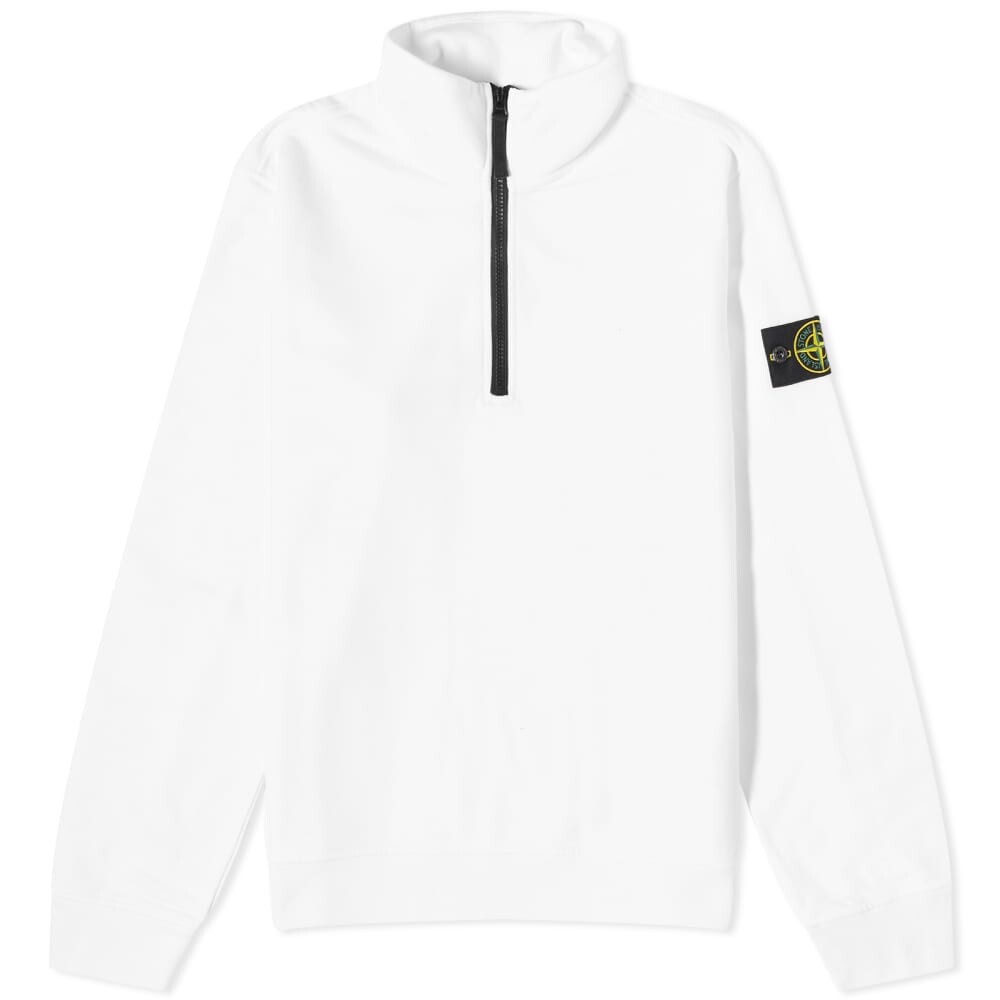 

Окрашенный в одежде спортивный свитер Stone Island на молнии до половины, белый