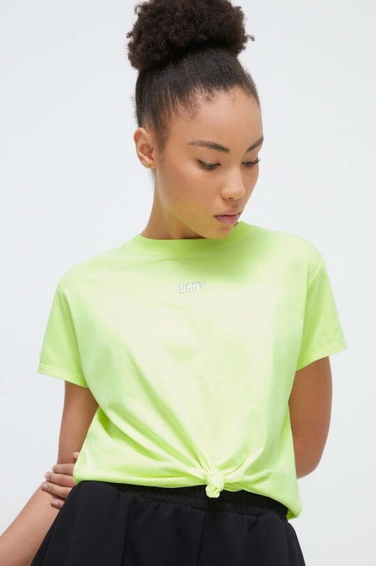 

Хлопковая футболка Dkny DKNY, желтый