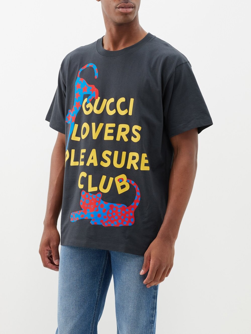 

Хлопковая футболка gucci lovers pleasure club Gucci, черный