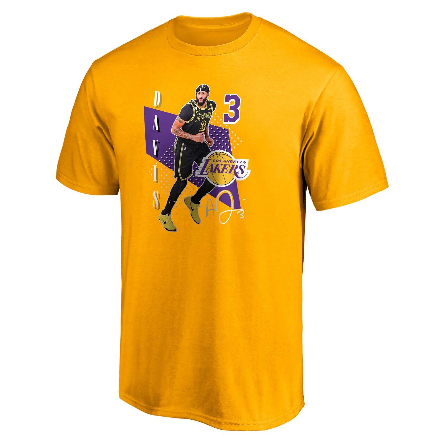 Мужская футболка с логотипом Anthony Davis Gold Los Angeles Lakers Pick & Roll Fanatics