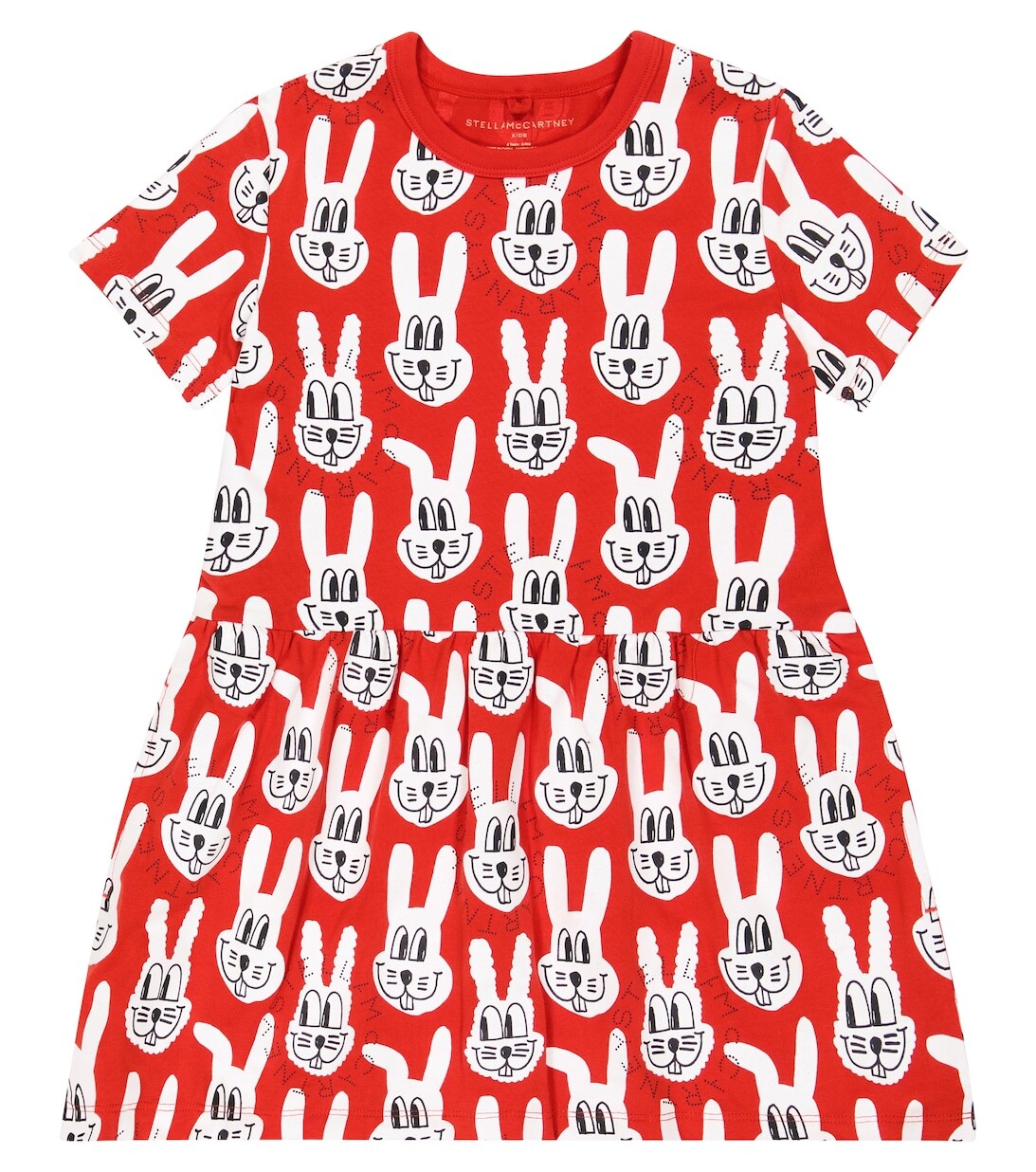 

Платье из хлопка с принтом Stella McCartney Kids, разноцветный