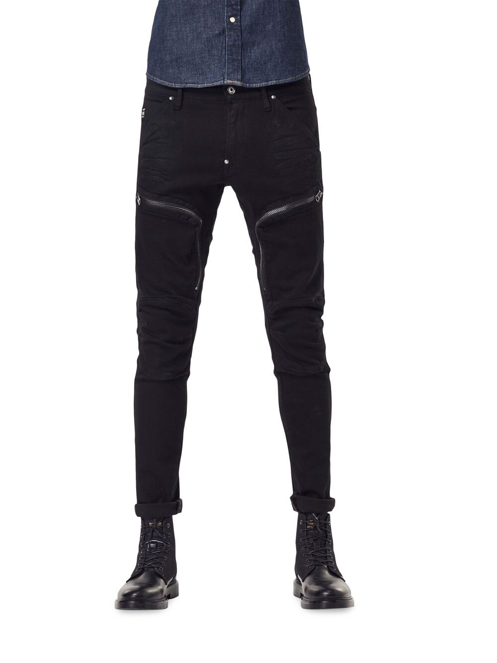 

Джинсы скинни на молнии Air Defense G-Star RAW, черный