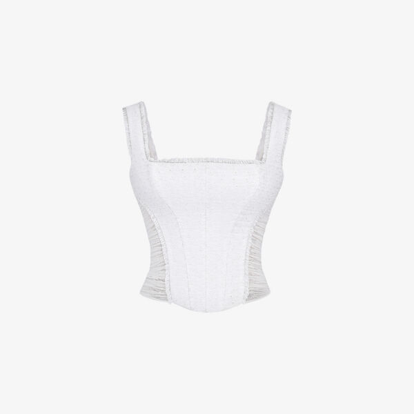 

Топ Catalina Broderie Anglaise из эластичной ткани с вышивкой House Of Cb, белый
