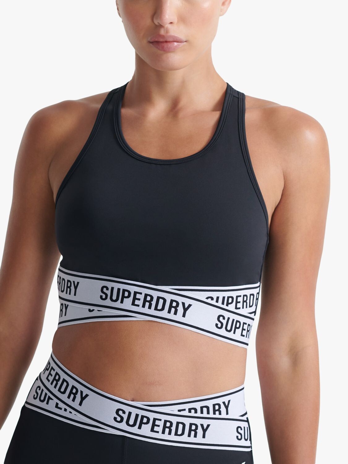 

Спортивный бюстгальтер Superdry Training Core Cross, черный