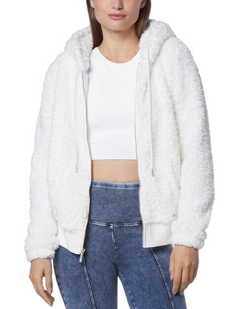 

Толстовка на молнии из искусственного меха Marc New York, цвет Ivory/Cream