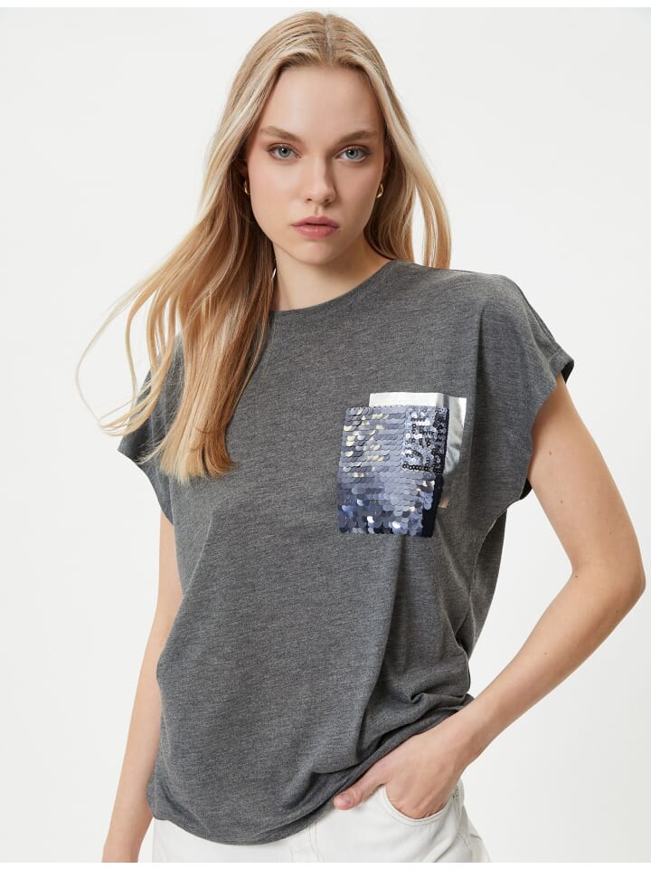 

Футболка KOTON T shirt, антрацит