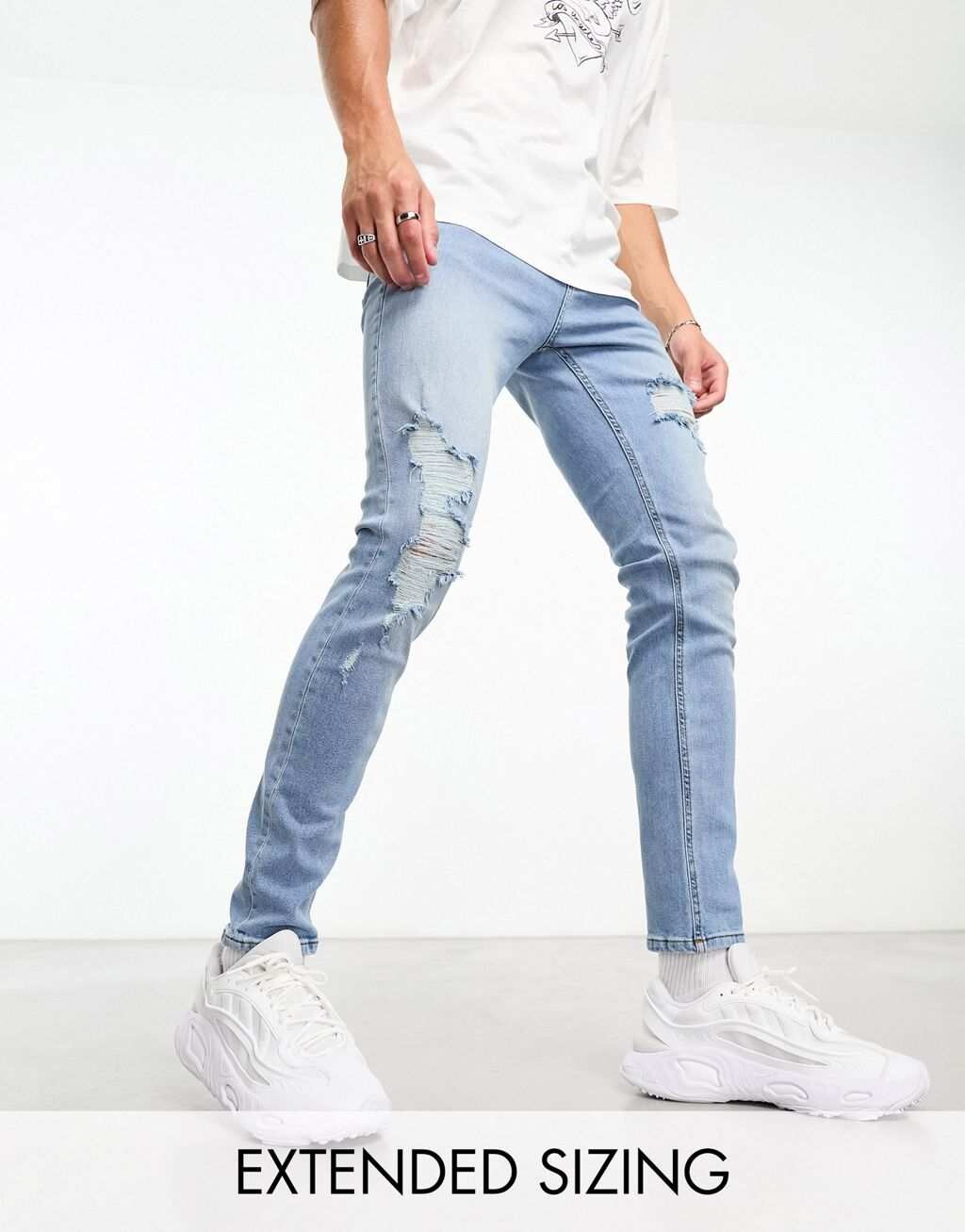 

Голубые джинсы скинни ASOS DESIGN