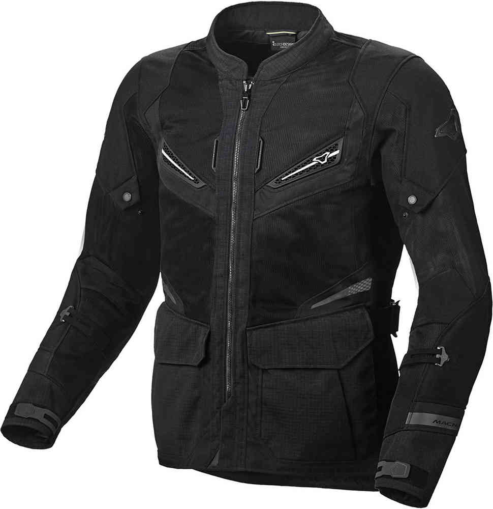 Мотоциклетная текстильная куртка Aerocon Macna, черный