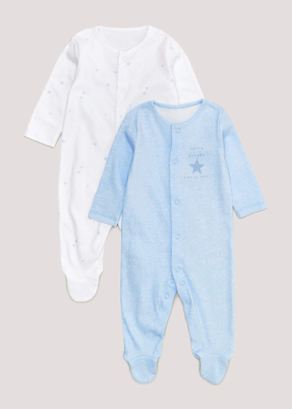 Комплект из 2 белых и синих пижам для малышей (для новорожденных до 23 мес.)
