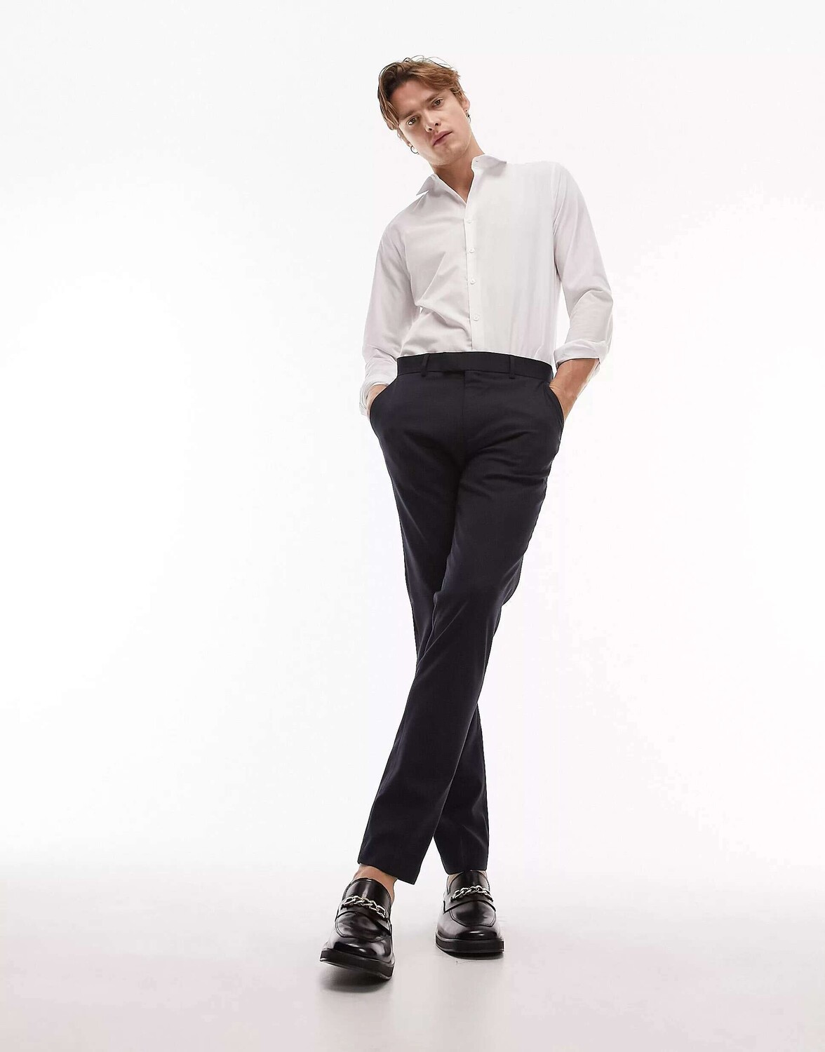 

Черные классические костюмные брюки Topman, Черный