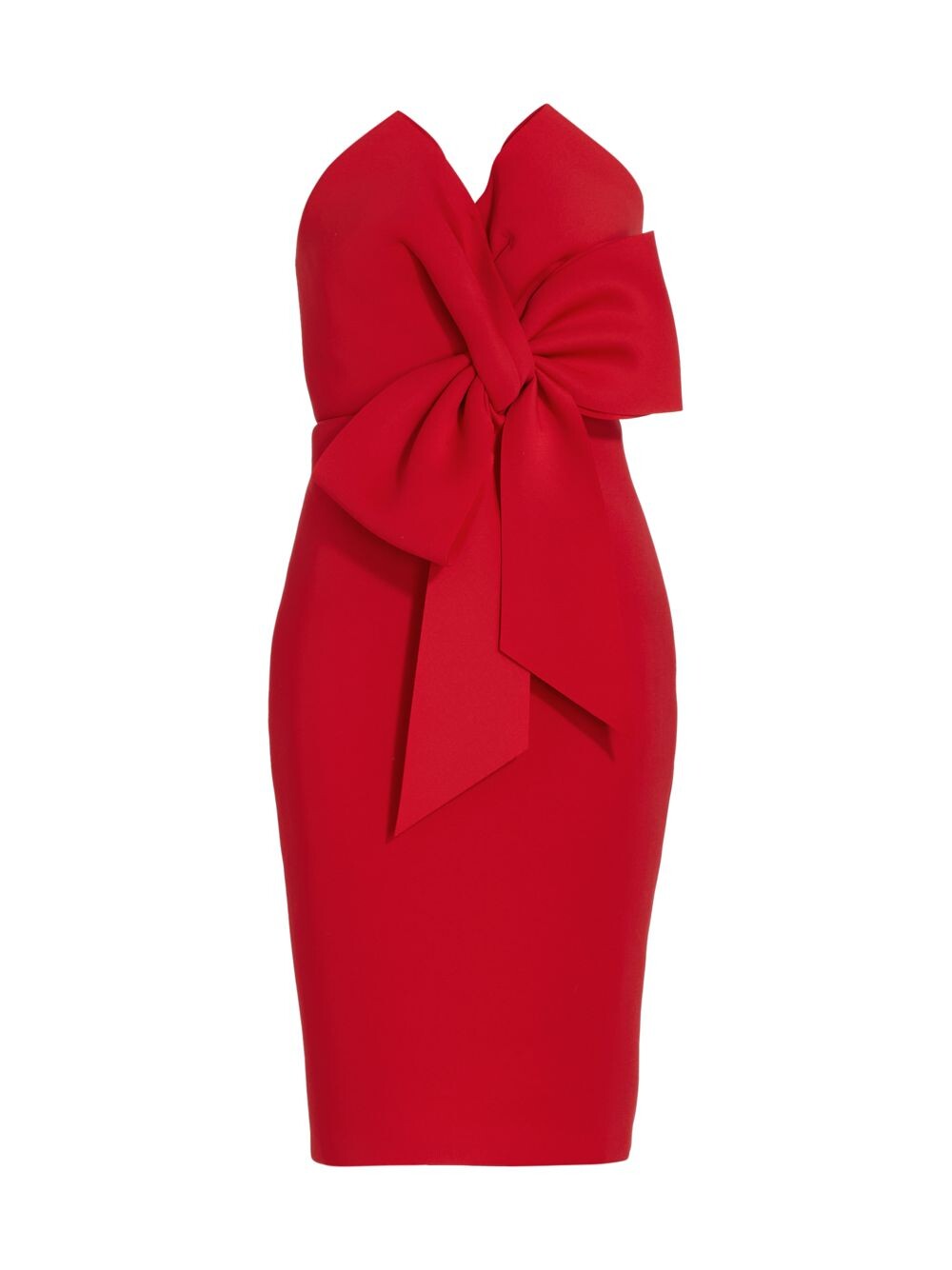 

Платье All Scuba без бретелек Badgley Mischka, красный