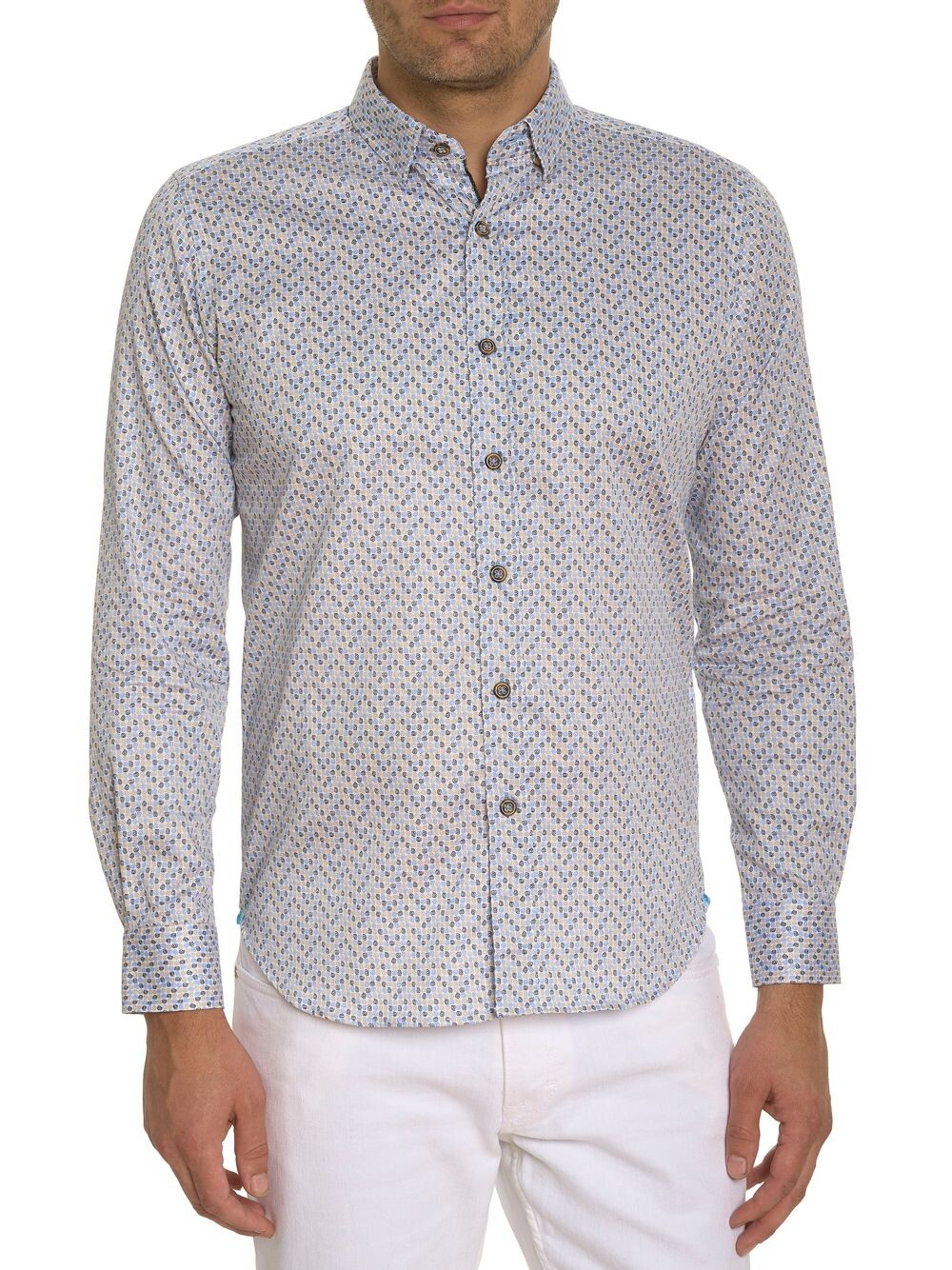 

Атласная рубашка на пуговицах Rockaway Robert Graham, разноцветный