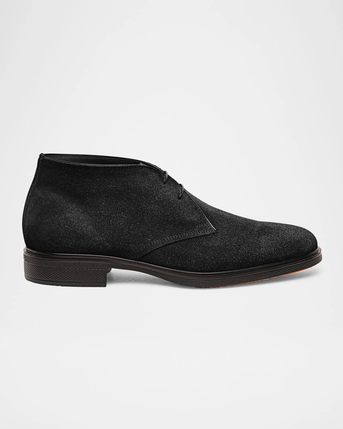 

Мужские легкие замшевые туфли дерби Santoni, черный