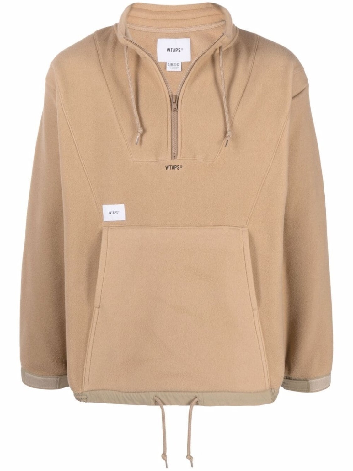 

WTAPS толстовка с нашивкой-логотипом, коричневый