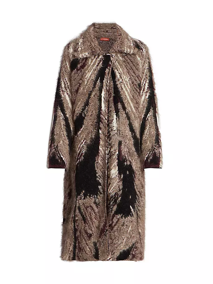 

Жаккардовое пальто Herophile из мохера Altuzarra, цвет ivory feather jacquard