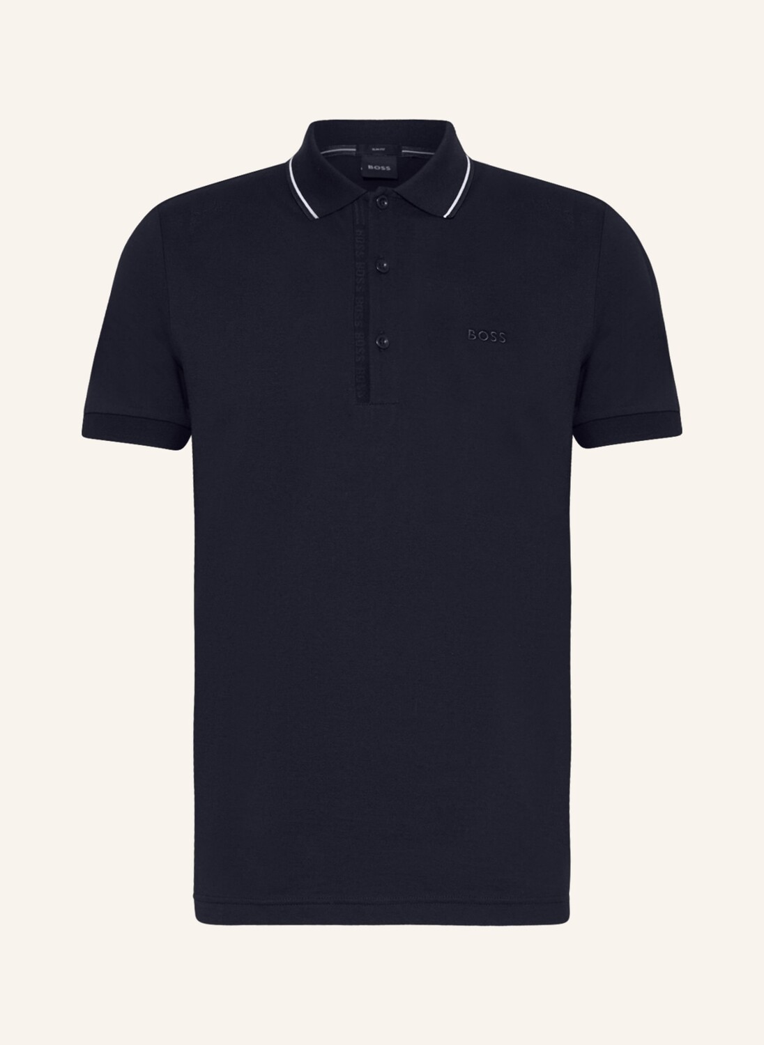 

Рубашка поло BOSS Funktions PAULE 4 Slim Fit, темно-синий