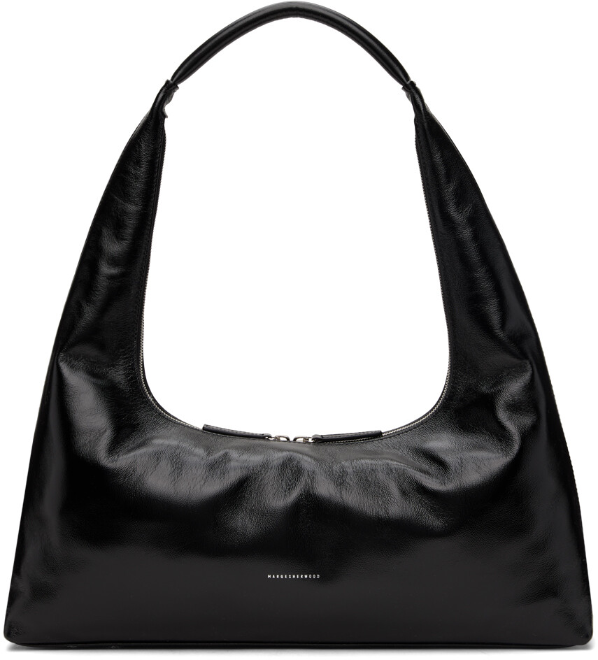 

Черная кожаная сумка через плечо Marge Sherwood, цвет Black glossy plain