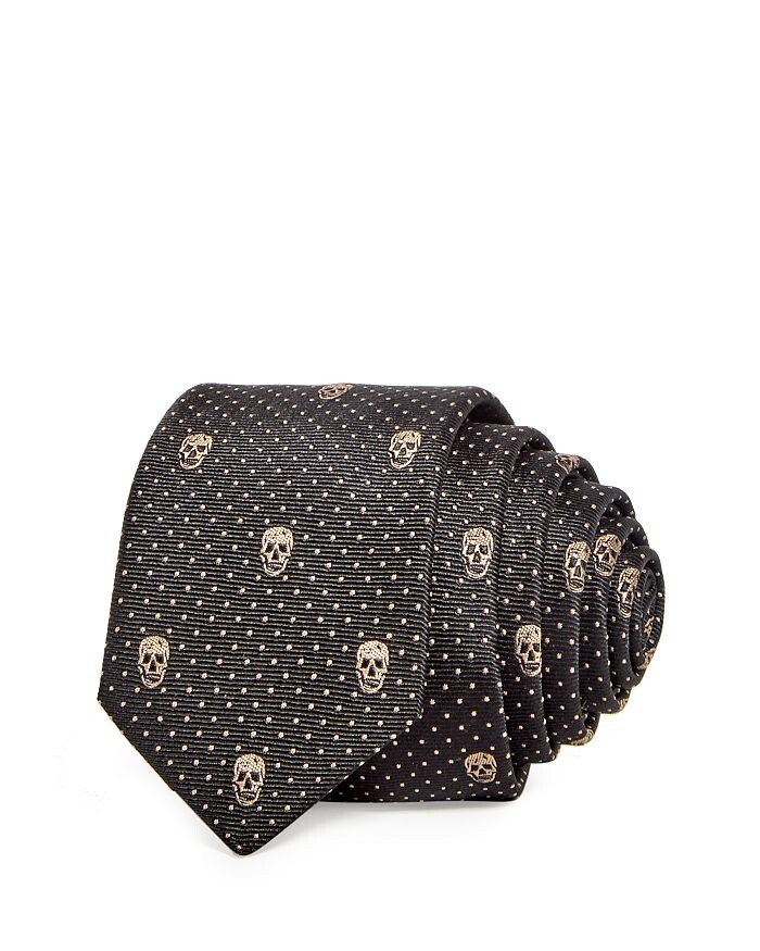 

Шелковый галстук скинни Skull & Dot Alexander McQUEEN