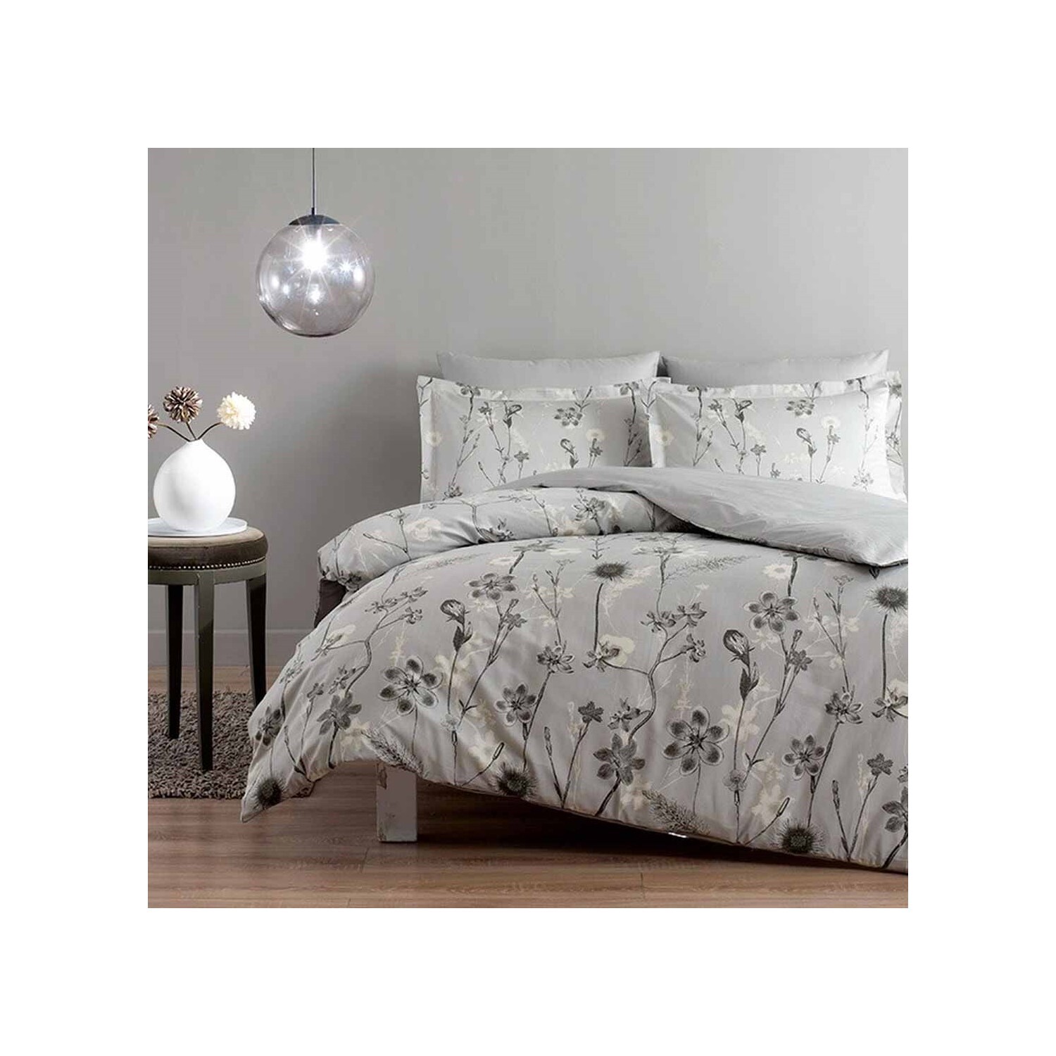 

Комплект постельного белья Tac Chloe Satin King Size — бежевый