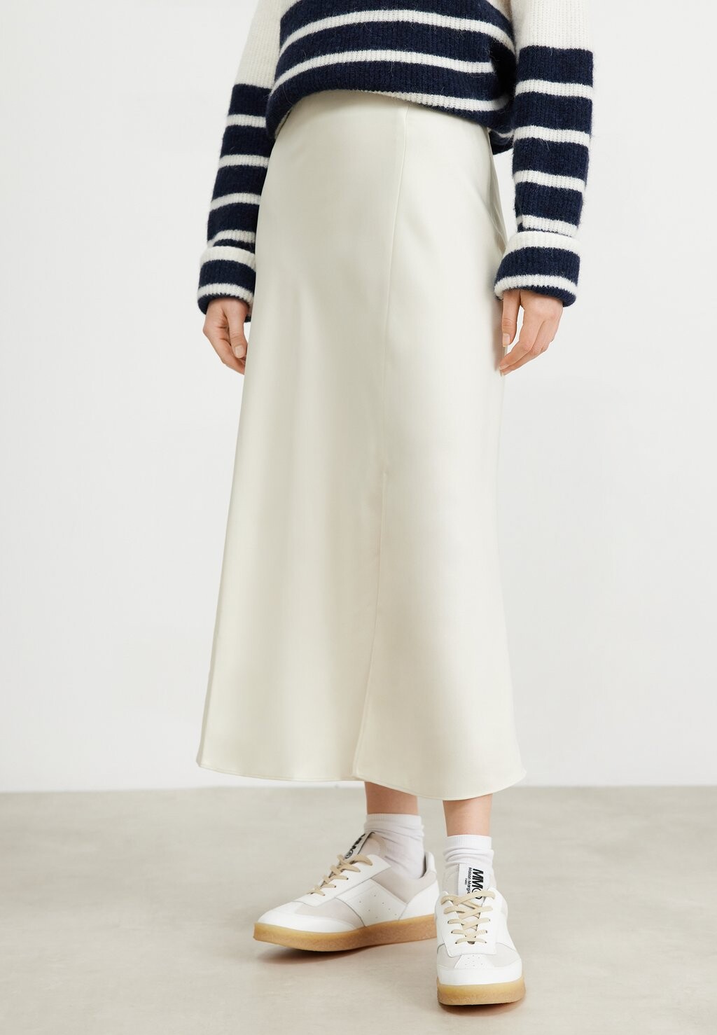 

Юбка макси DKNY SLIP MIDI SKIRT, светлый городской хаки