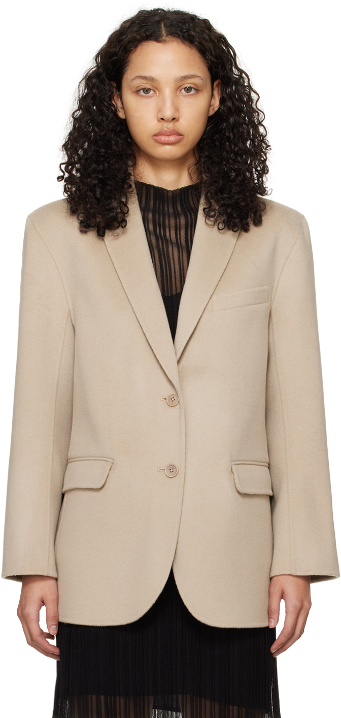 блейзер р 50 цвет коричневый Серо-коричневый пиджак Quinn Anine Bing, цвет Oatmeal