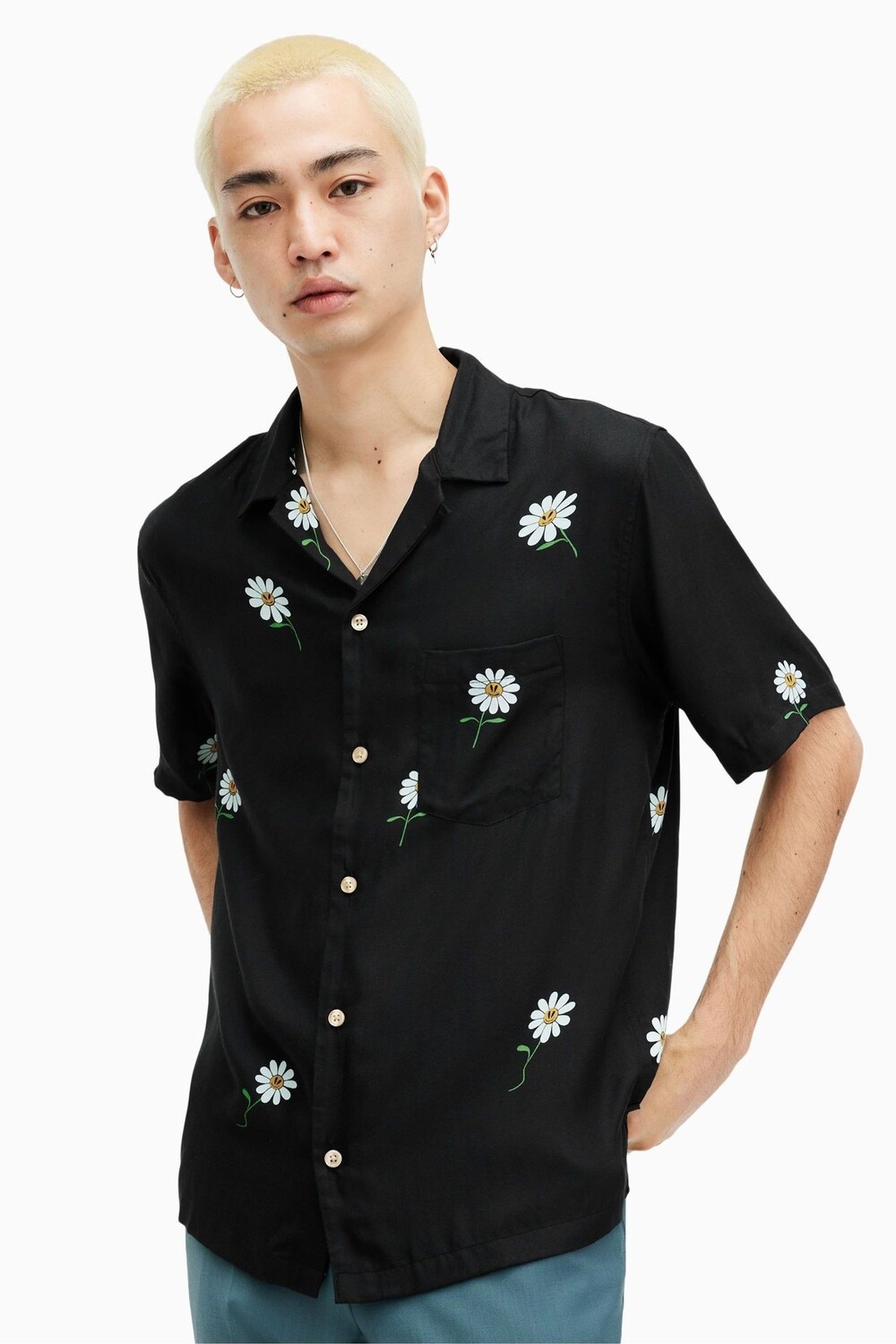 

Рубашка с короткими рукавами Allsaints daisical All Saints, черный