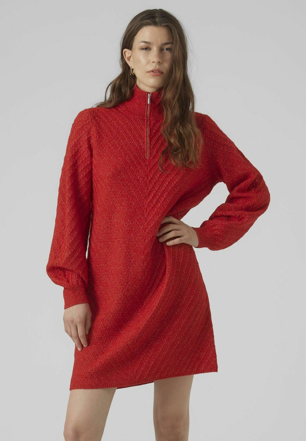

Платье Point Vero Moda HIGHNECK ZIP, цвет goji berry