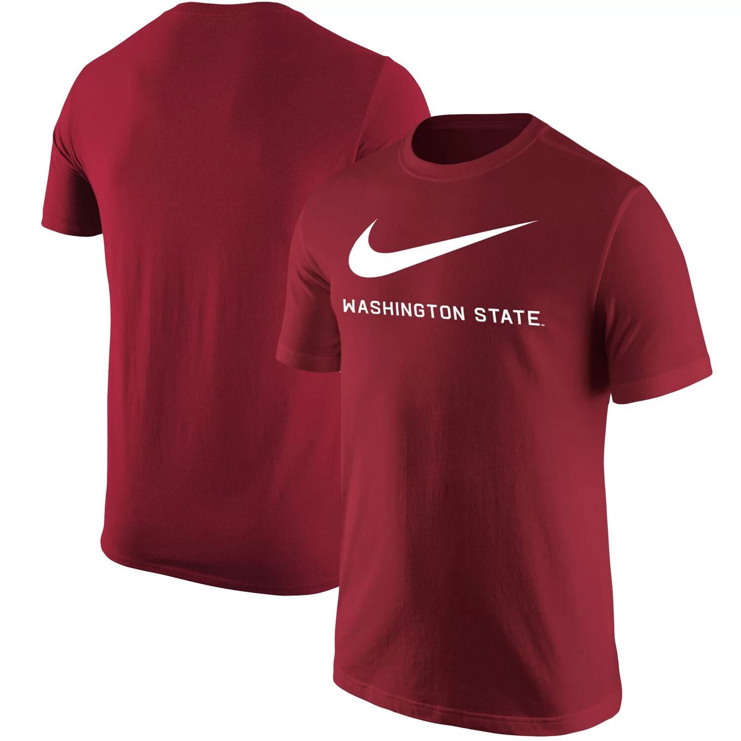 

Мужская футболка Nike Crimson Washington State Cougars с большой галочкой