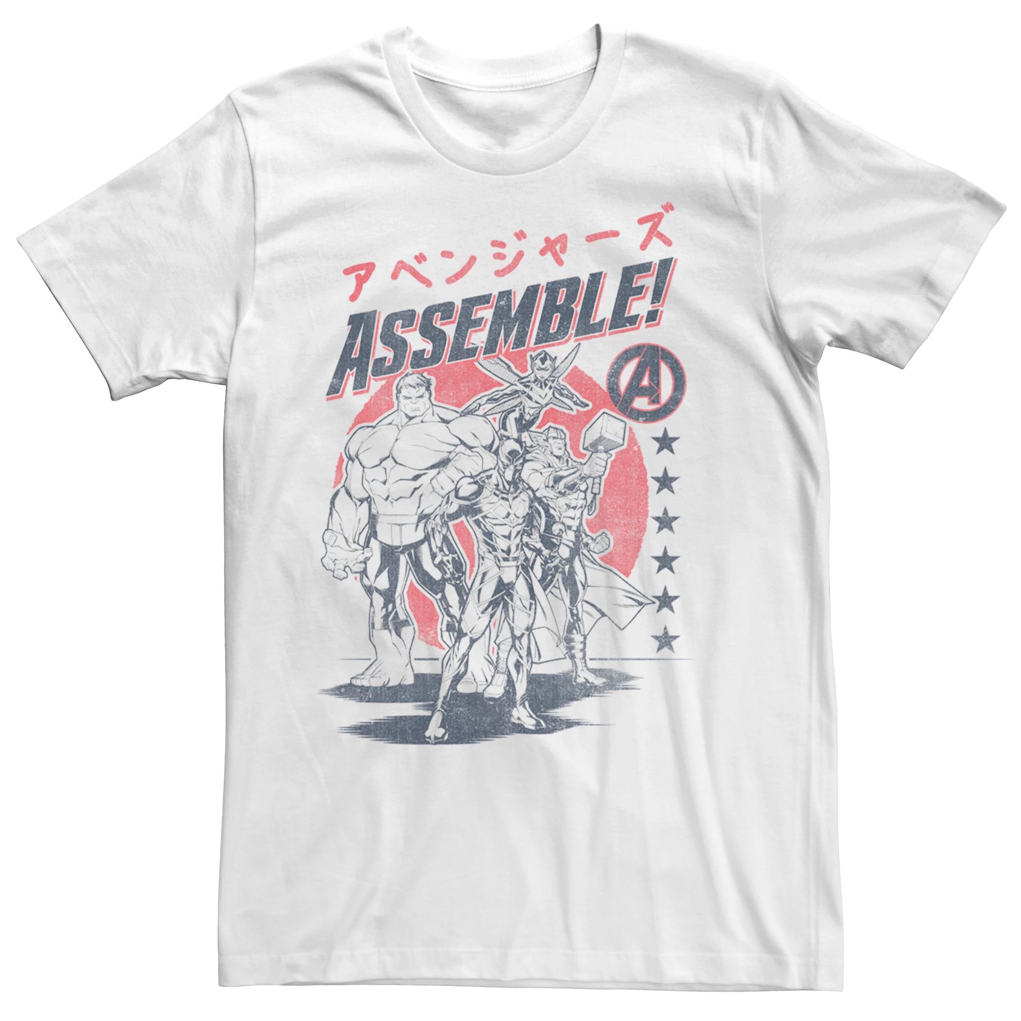 Мужская футболка с рисунком Marvel Avengers Assemble Licensed Character