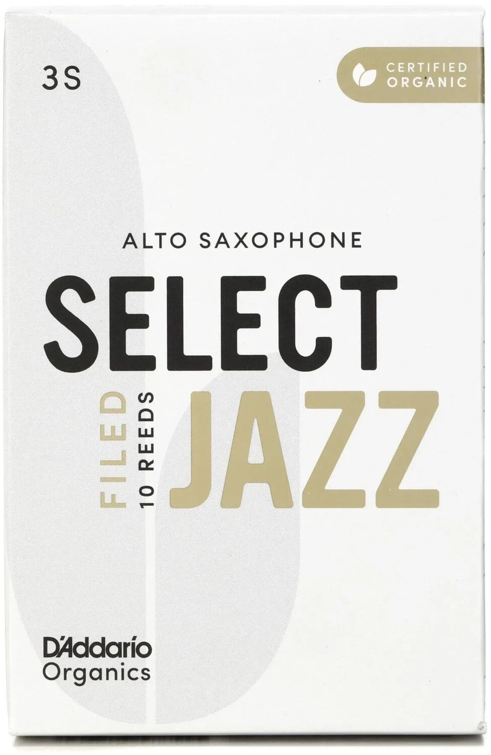 

D'Addario Organics Select Jazz Filed Трости для альт-саксофона — 3 мягких (10 шт. в упаковке)