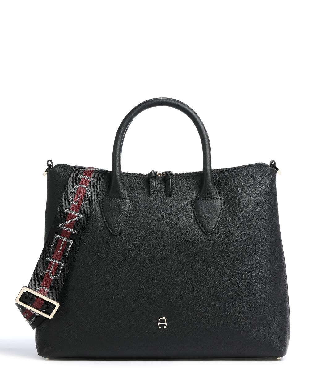 

Сумочка Zita из зернистой яловой кожи Aigner, черный